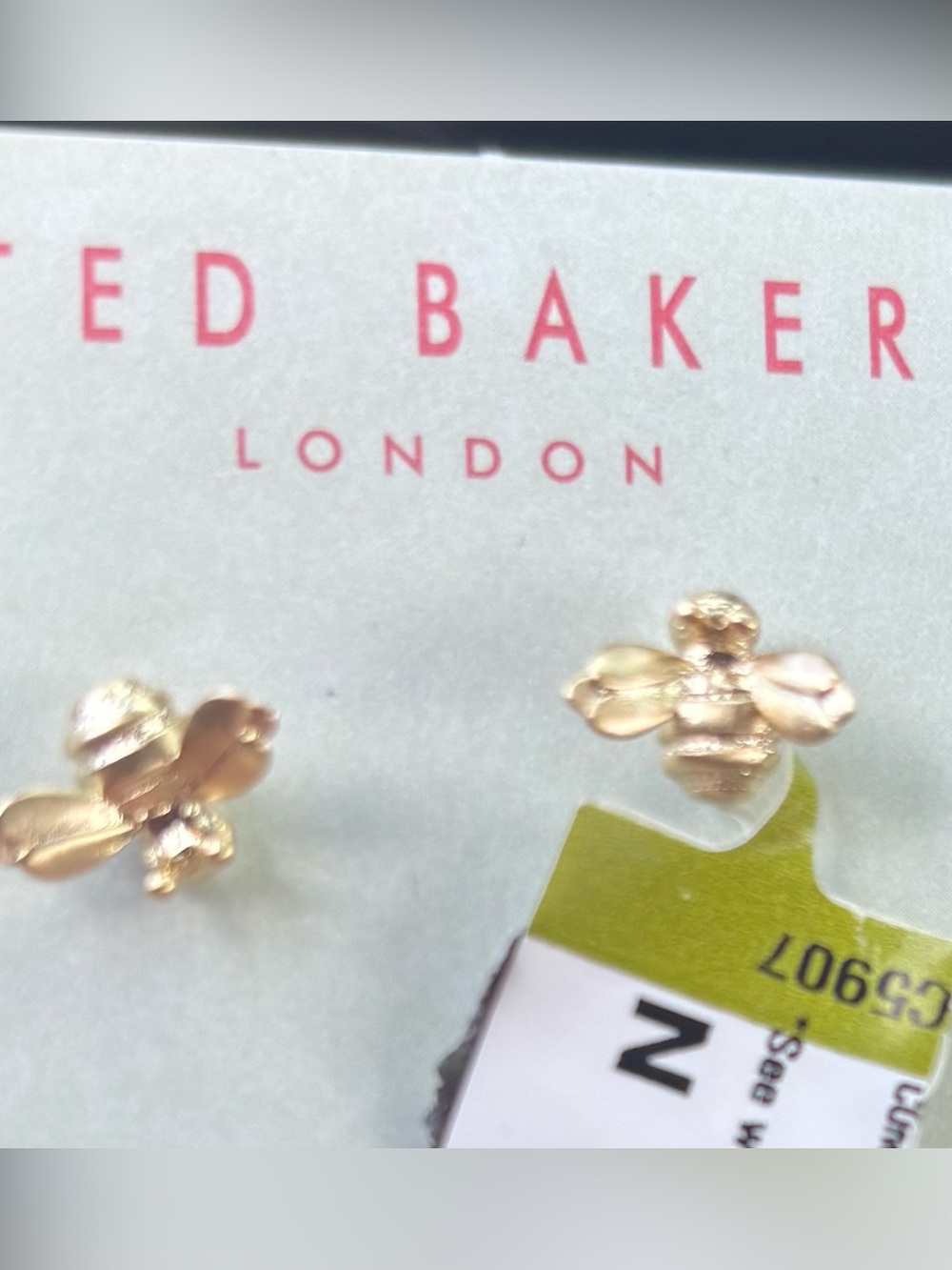 Ted Baker Rose Gold Floral Bee Stud Earrings